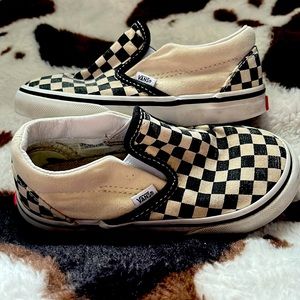 Checkered vans kids size 8.5